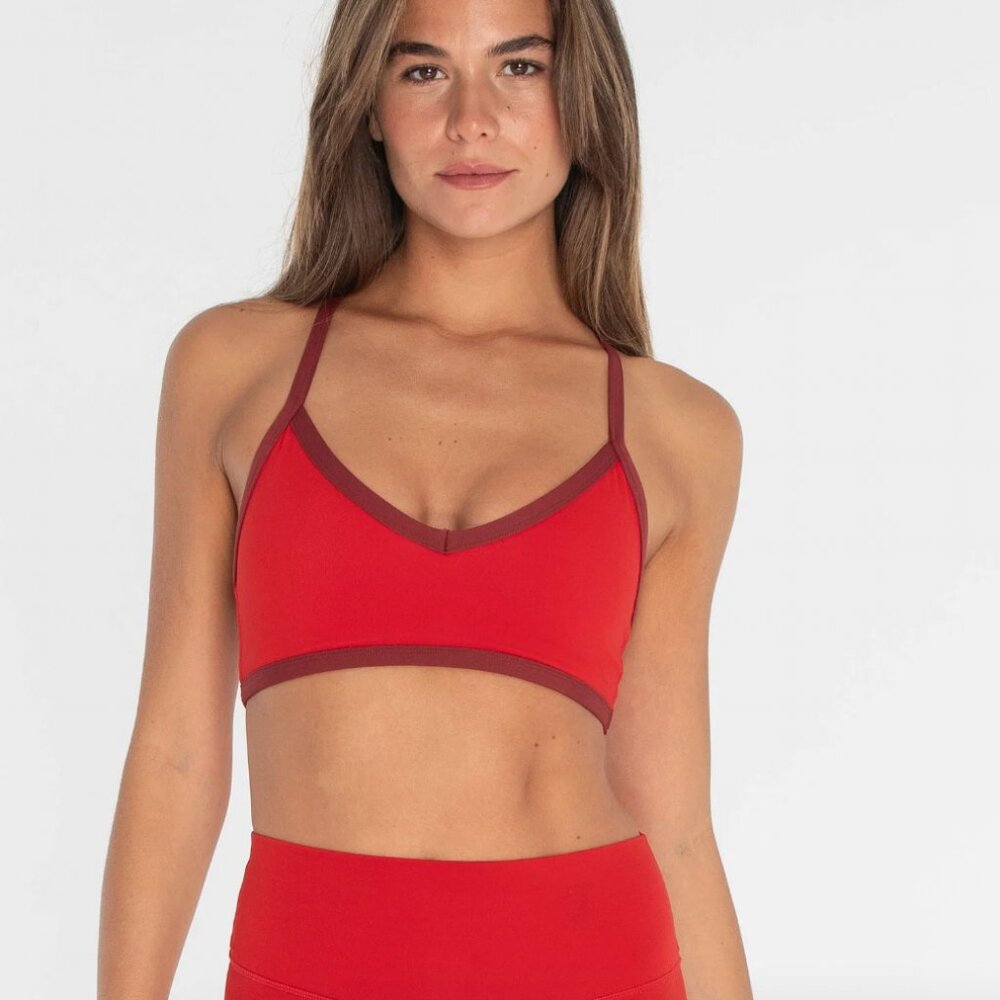 Shop Form V-neck Y Bra + Leggings Cherry/Sweetheart
